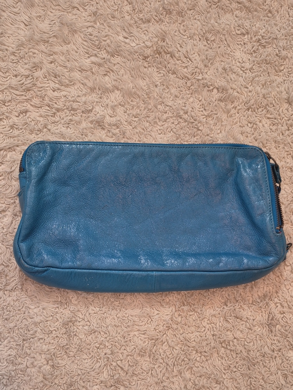 LATICO blue Leather Clutch